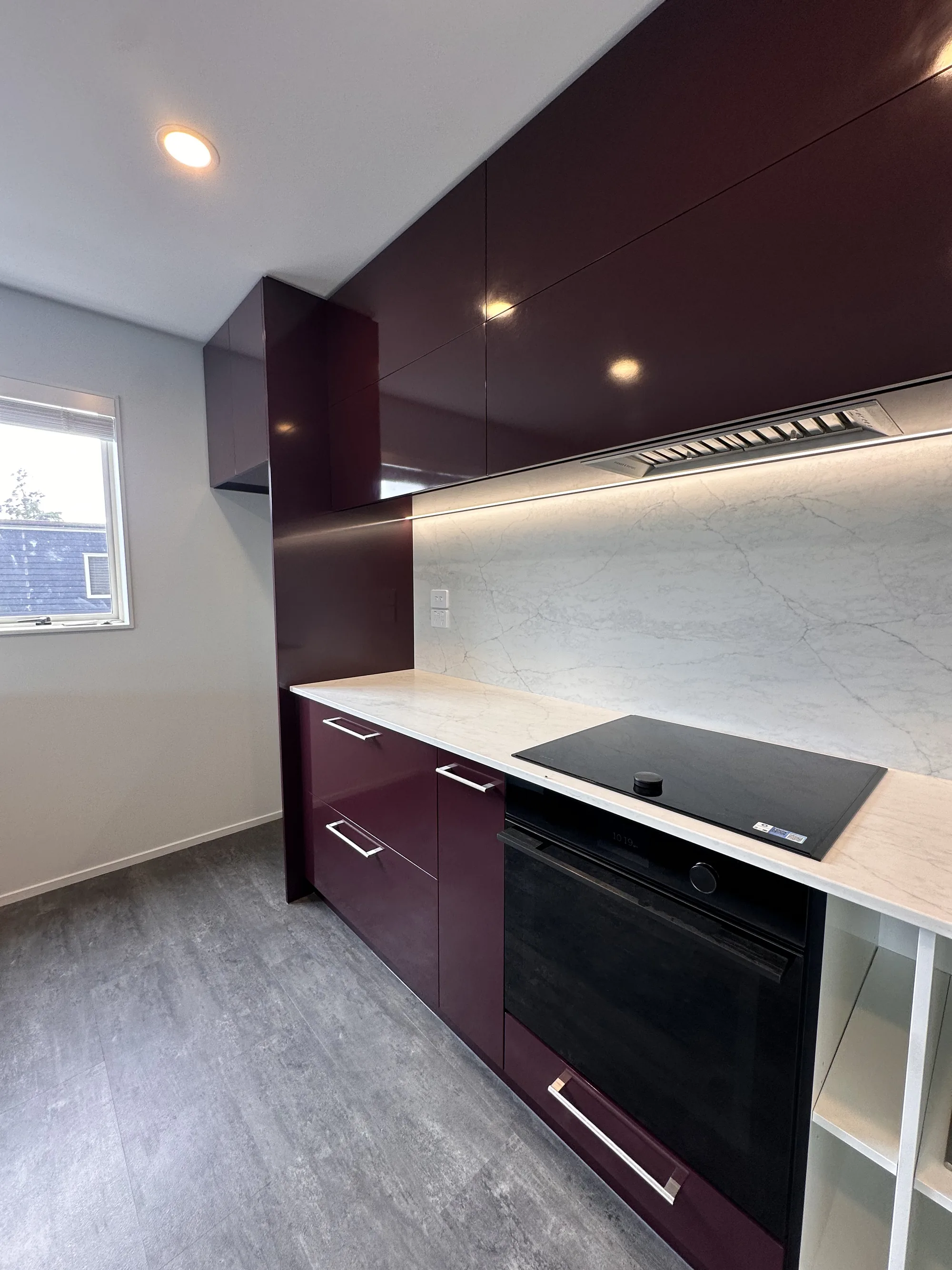Kitchen renovation Auckland - cabinetry benchtop splashback